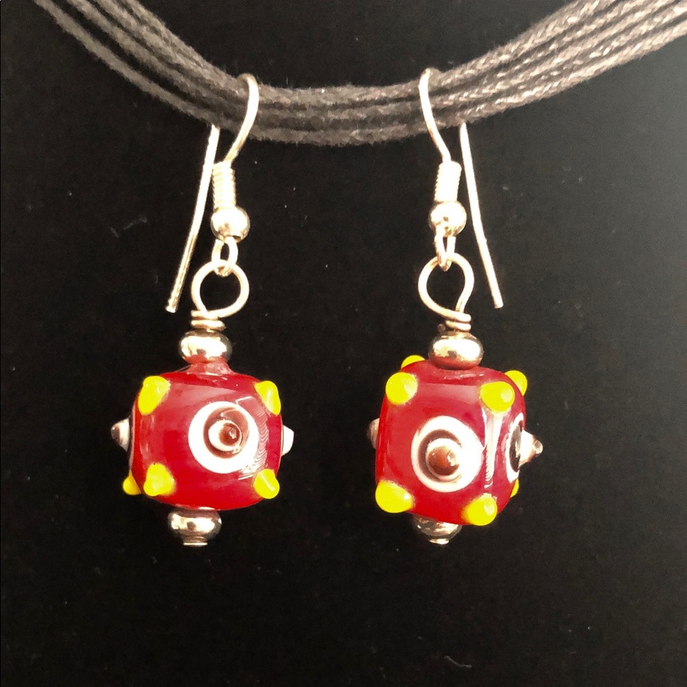 Handcrafted Lampwork Blown Glass Earrings